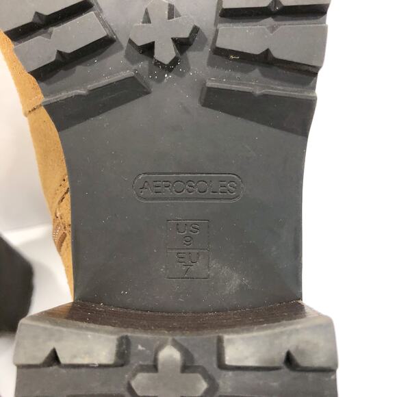 Aerosoles Suede Lace Up Fur Collar Boots - Picture 8 of 11